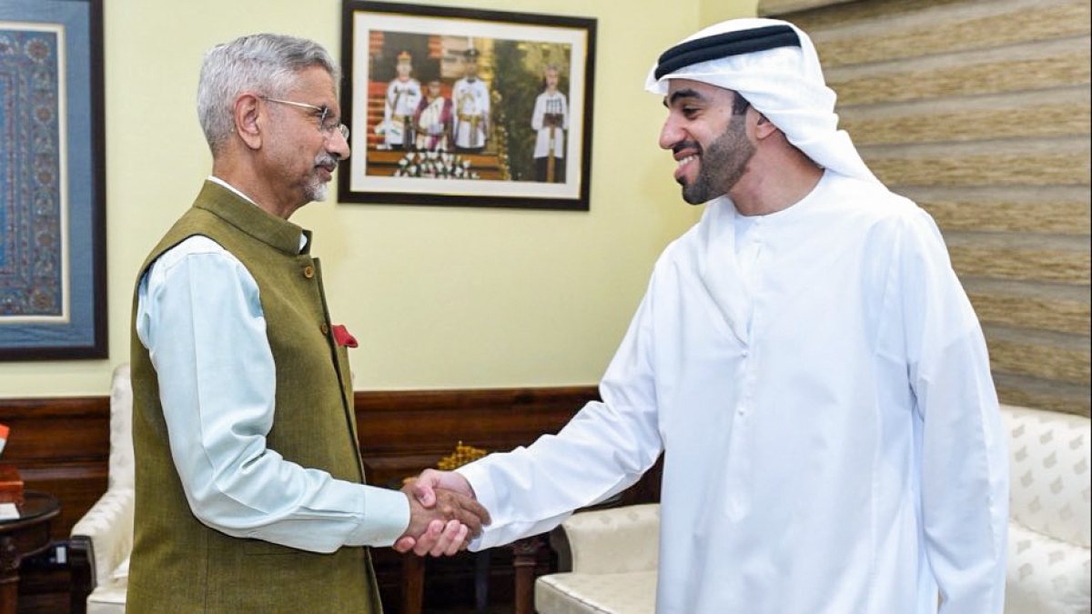 Jaishankar meets UAE envoy in New Delhi