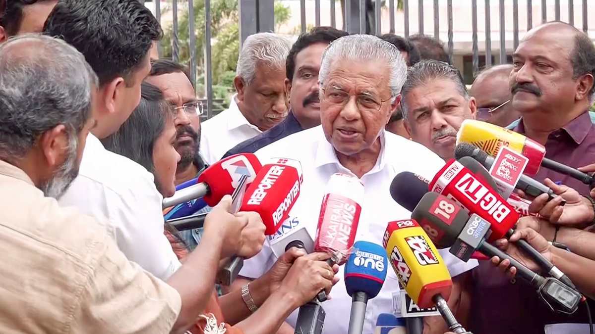 Pinarayi Vijayan speaks to media in Thiruvananthapuram