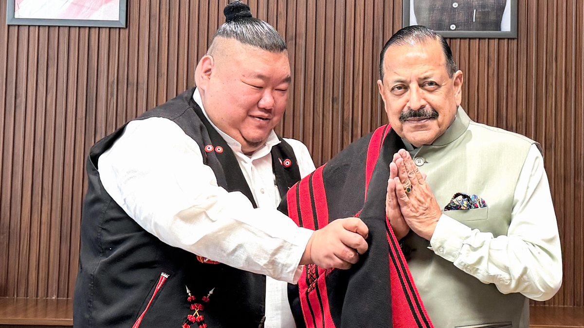 Nagaland minister Temjen Imna Along meets Jitendra Singh in Delhi