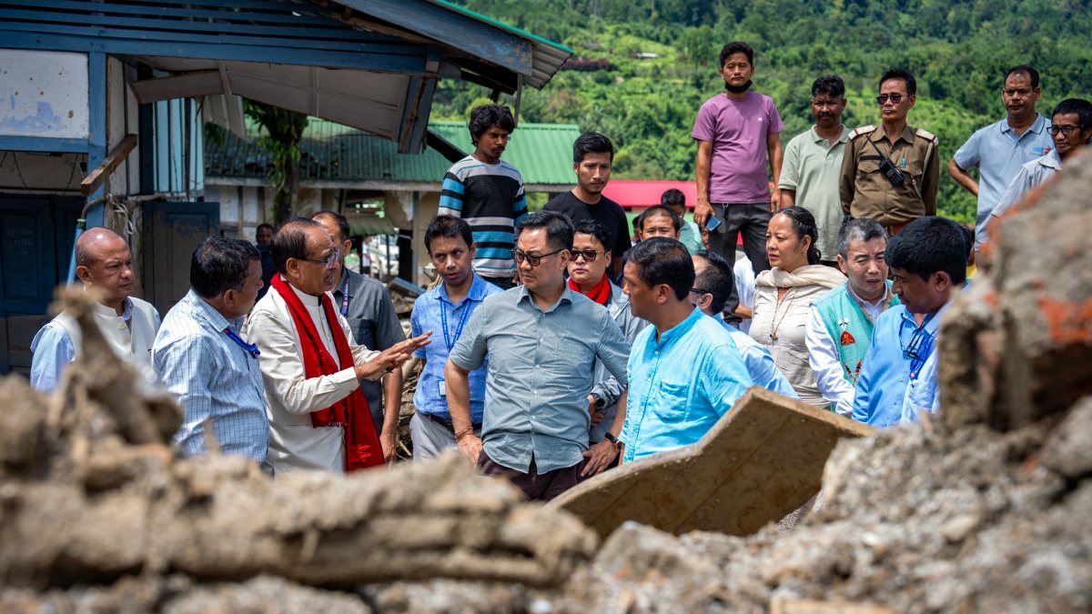 Union Ministers Kiren Rijiju and Shivraj Singh Chouhan with Arunachal Pradesh…