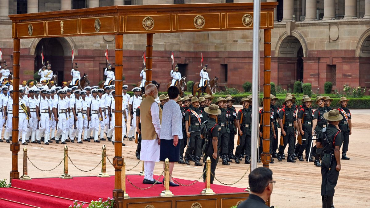 Japan PM Sanae Takaichi gets Guard of Honour in New Delhi