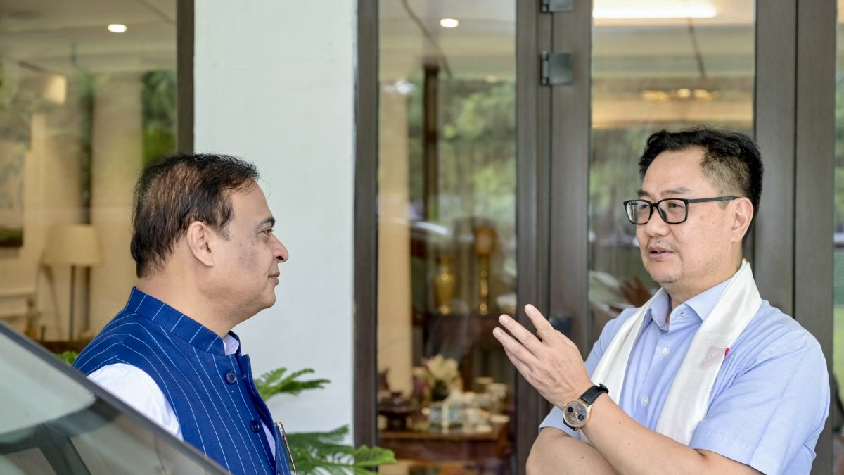 Rijiju meets Assam CM Sarma in Delhi