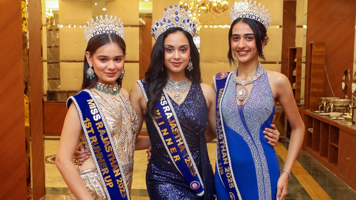 Models pose at Miss Rajasthan 2026 grand finale in Jaipur