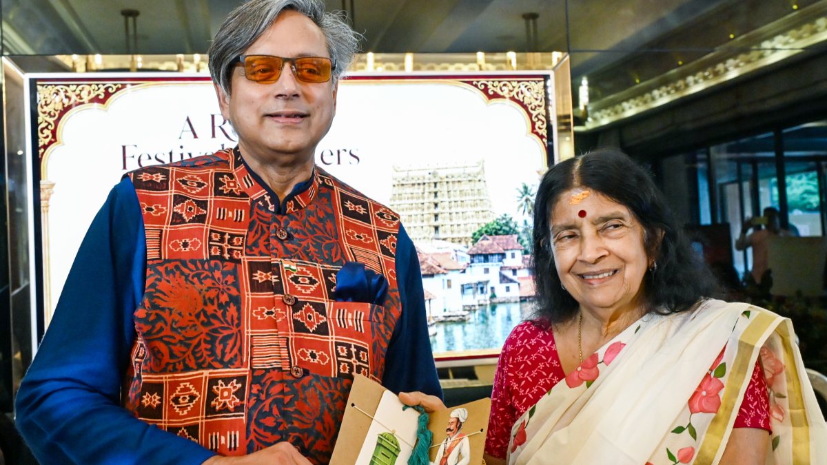 Congress MP Shashi Tharoor attends literary festival in New Delhi