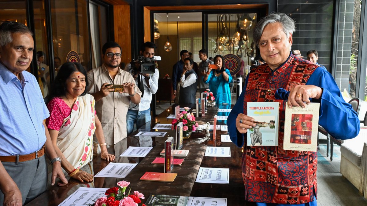 Congress MP Shashi Tharoor at Royal Festival of Letters in Delhi