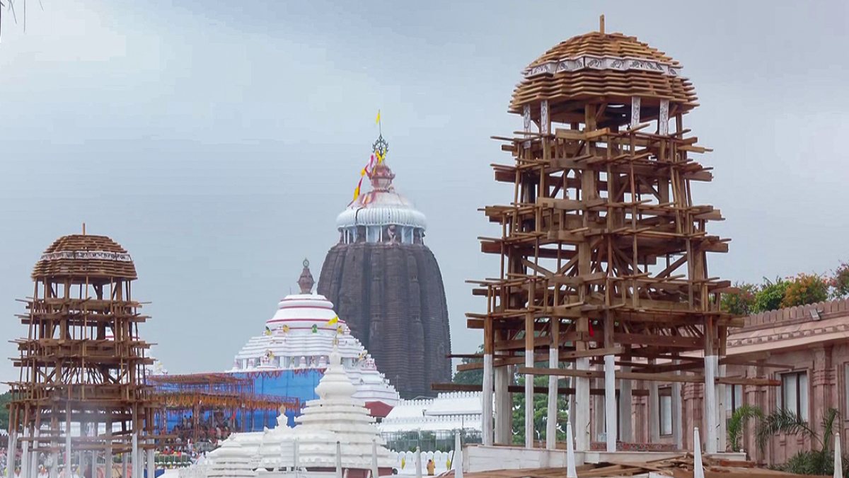 Chariot ready for Rath Yatra at Jagannath Temple