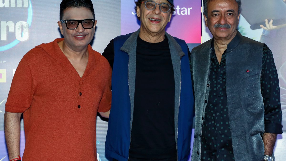 Vidhu Vinod Chopra, Rajkumar Hirani, Bhushan Kumar at web series screening