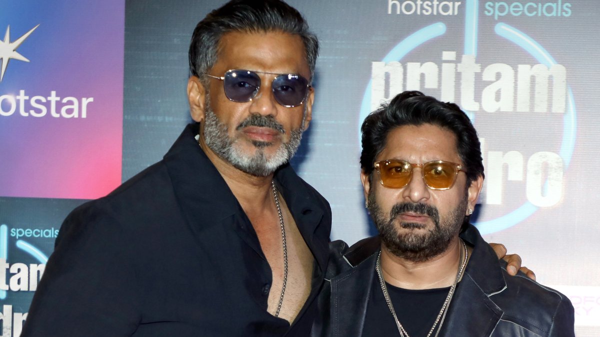 Arshad Warsi and Suniel Shetty at 'Pritam & Pedro' screening