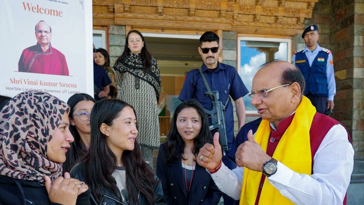 Ladakh Lt Governor meets girls for skill training in New Delhi