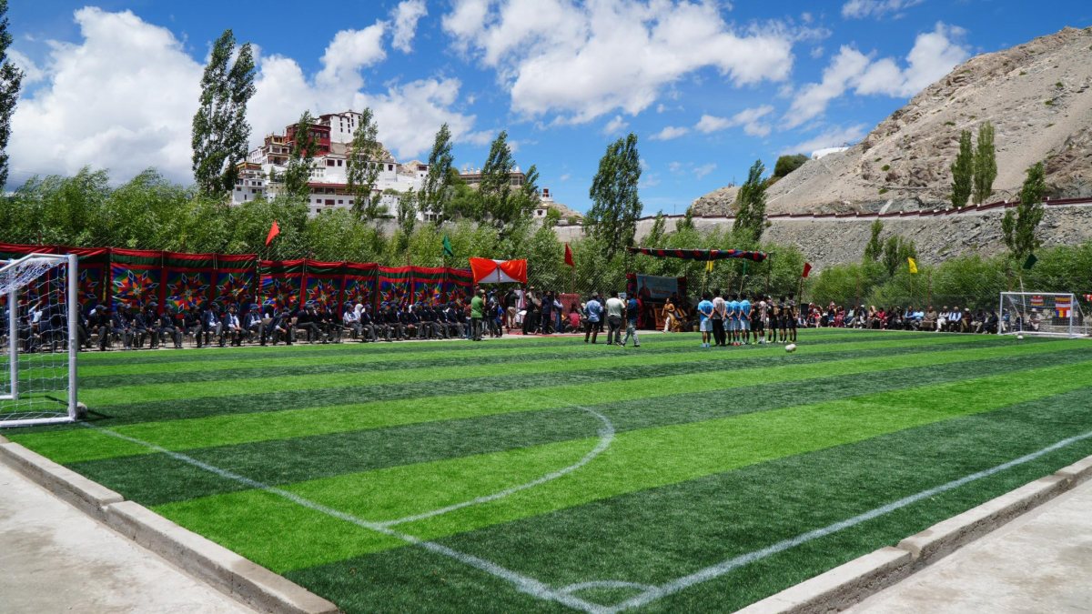 Inauguration of futsal court at Thiksey Learning Center in Leh