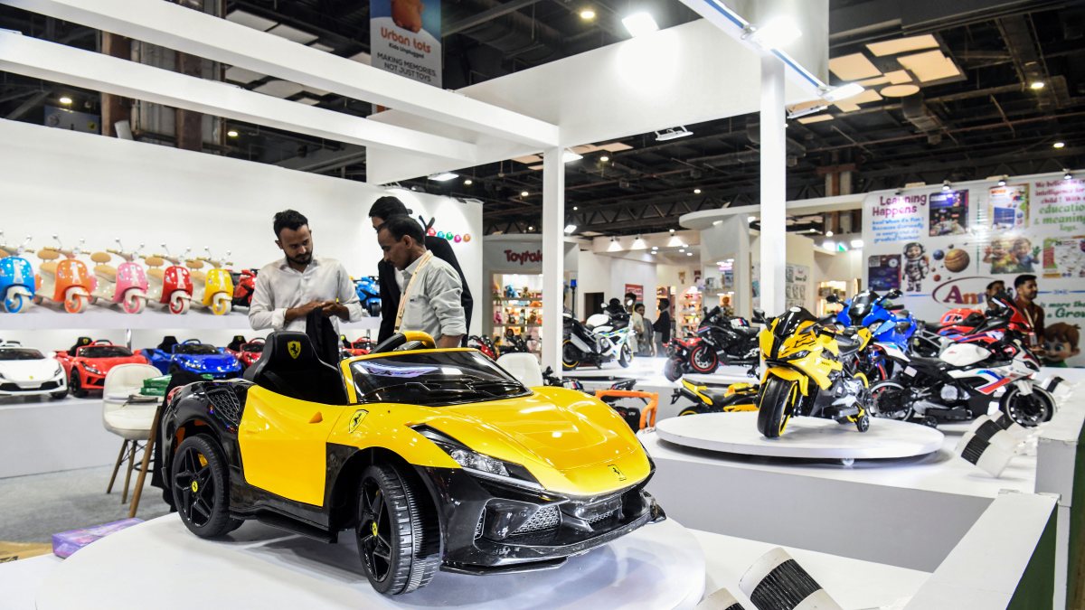 A toy car on display during the 17th Toy Biz International B2B Expo 2026, at…