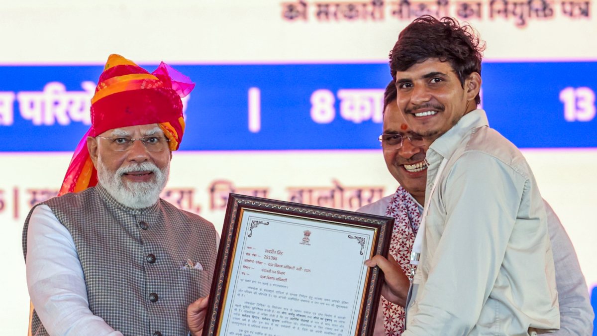 PM Modi hands over appointment letters to 54,000 youth in Rajasthan