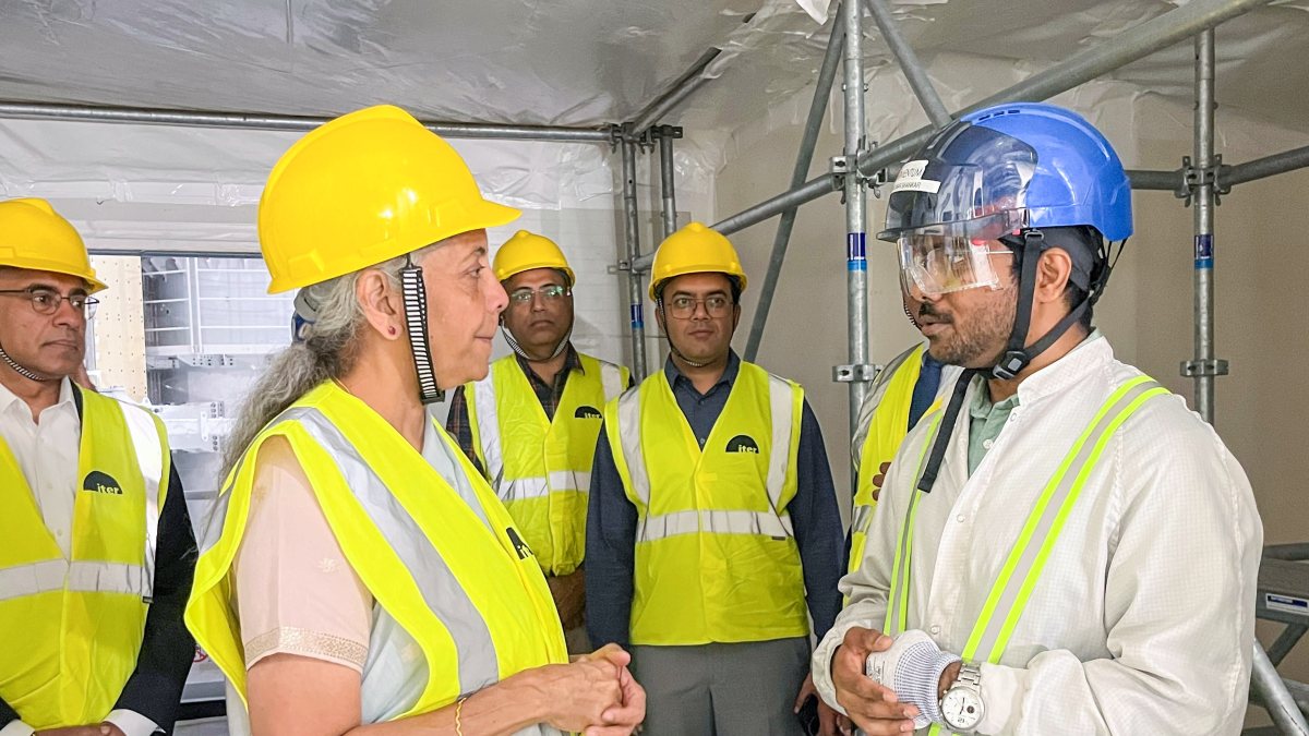 Sitharaman meets Indian engineer working on ITER project in France