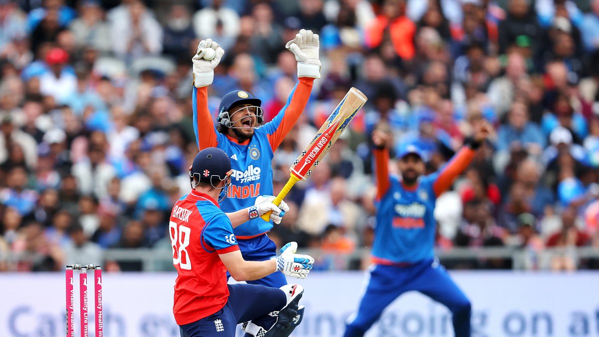 Ishan Kishan appeals for Harry Brook's wicket in 2nd T20I