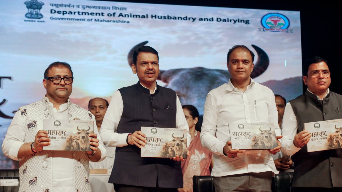 Maharashtra CM Fadnavis at Rajyamata Gomata Samvad Yatra 2026 conclusion