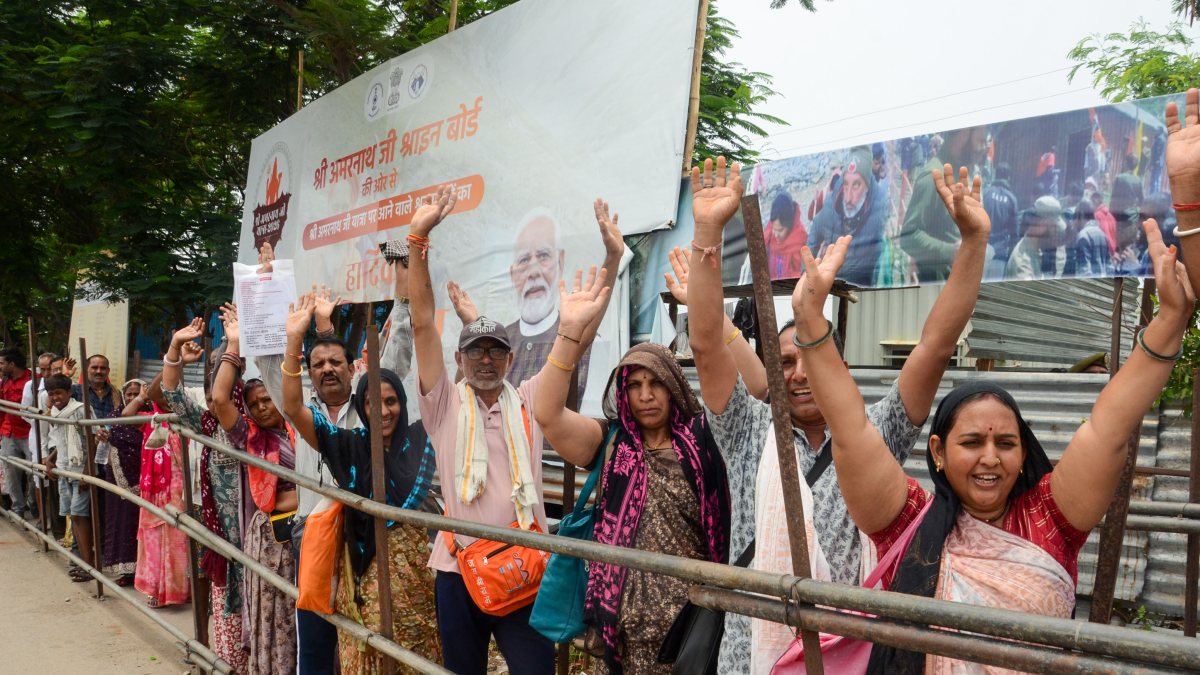 Pilgrims register at Jammu base camp for Amarnath Yatra 2026