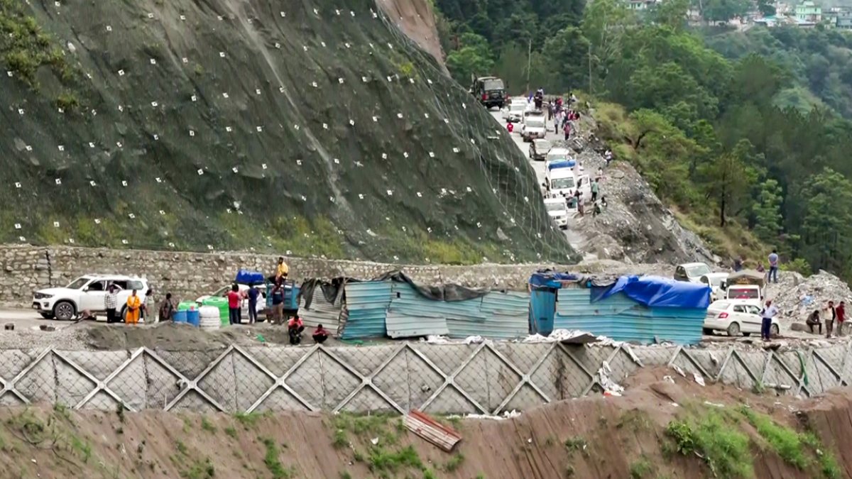 Landslide blocks Badrinath Dham route amid heavy rain in Chamoli