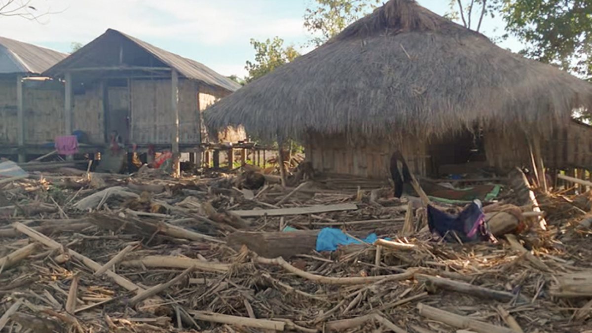 Flood devastation in Madhupur village, Dhemaji