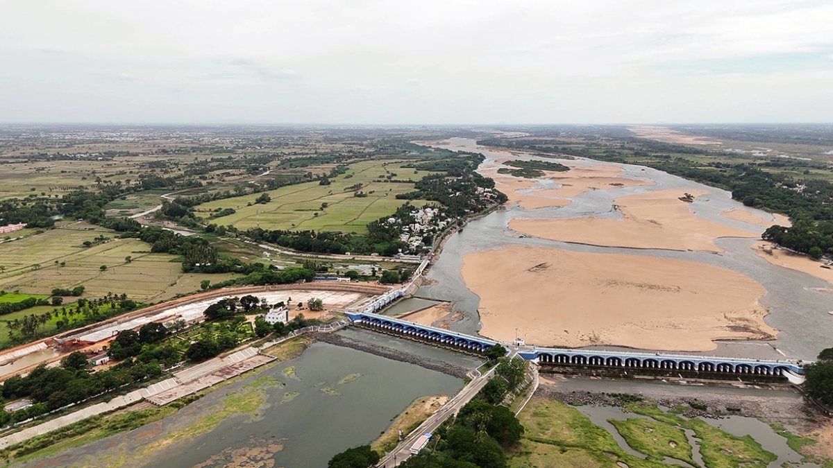 A view of Mettur Dam as its water storage has fallen has raised concerns over…