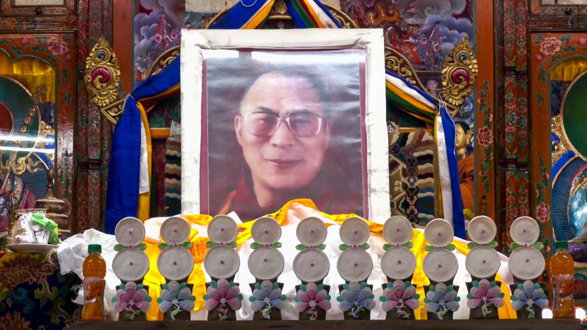 Dalai Lama’s 91st birthday portrait at Shimla monastery