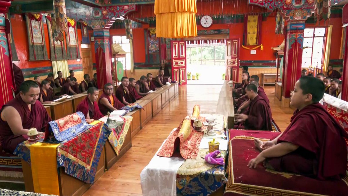 Tibetan Buddhist monks pray on Dalai Lama's 91st birthday in Shimla