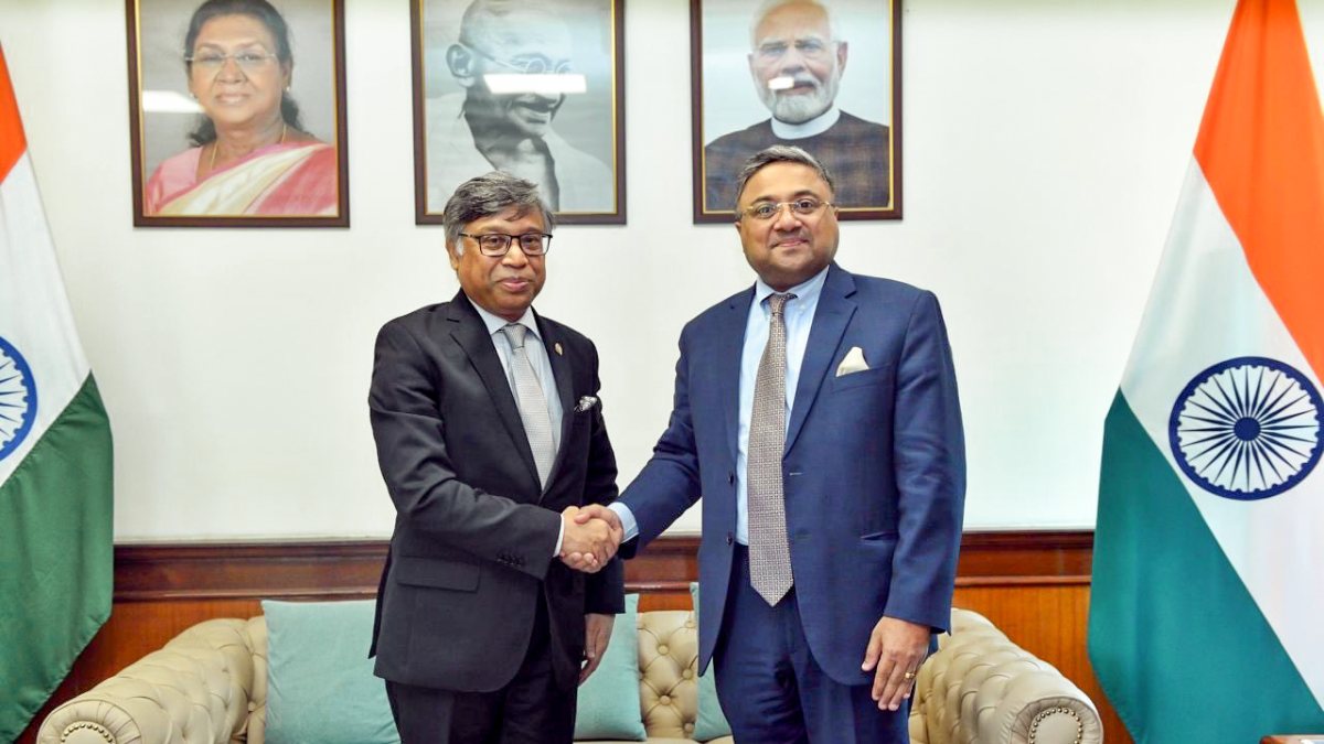 Secretary (West) Amb Sibi George receives Ambassador Md. Golam Sarwar…