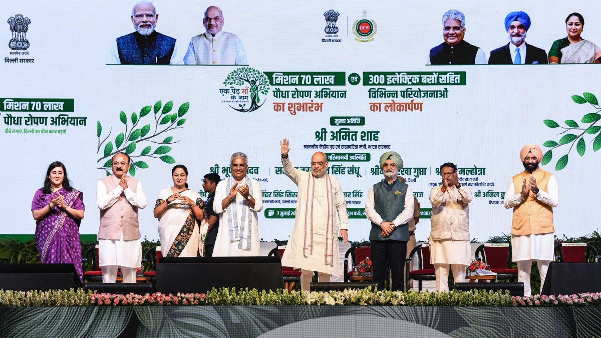 Amit Shah plants saplings under Ek Ped Maa Ke Naam campaign in Delhi