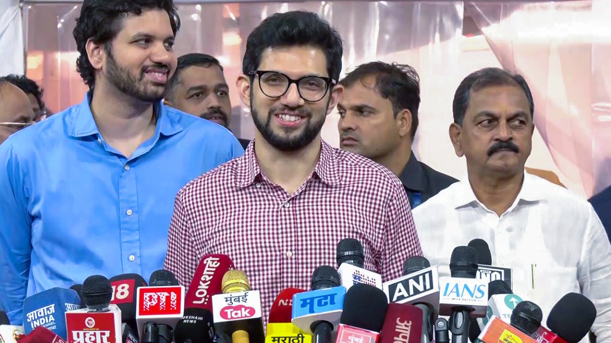 Aaditya Thackeray addresses media in Mumbai