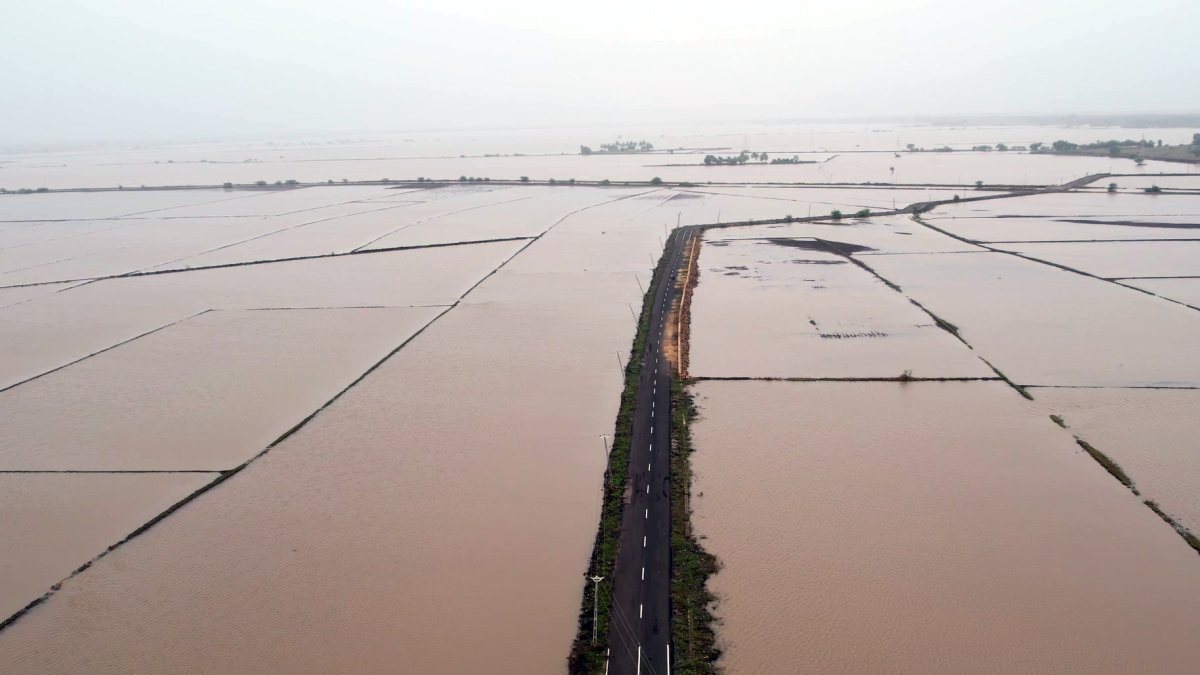 Acres of land submerged in Junagadh after heavy rainfall