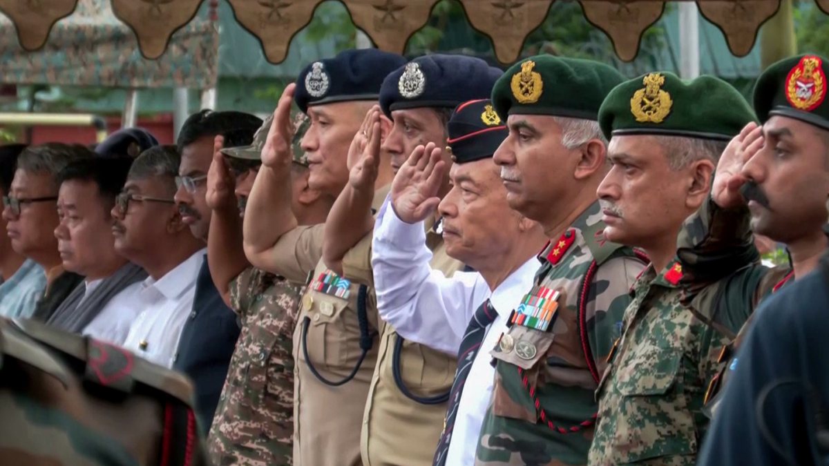 Military officials pay homage to Assam Rifles personnel killed in Imphal ambush
