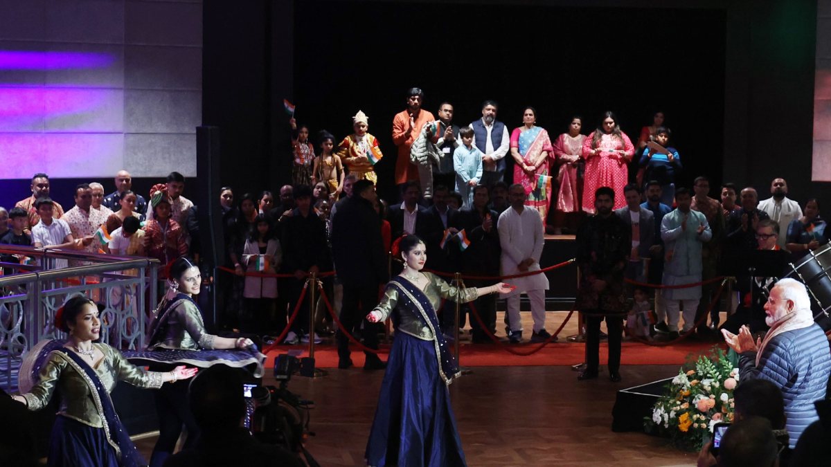 Prime Minister Narendra Modi witnesses a cultural performance as a part of his…