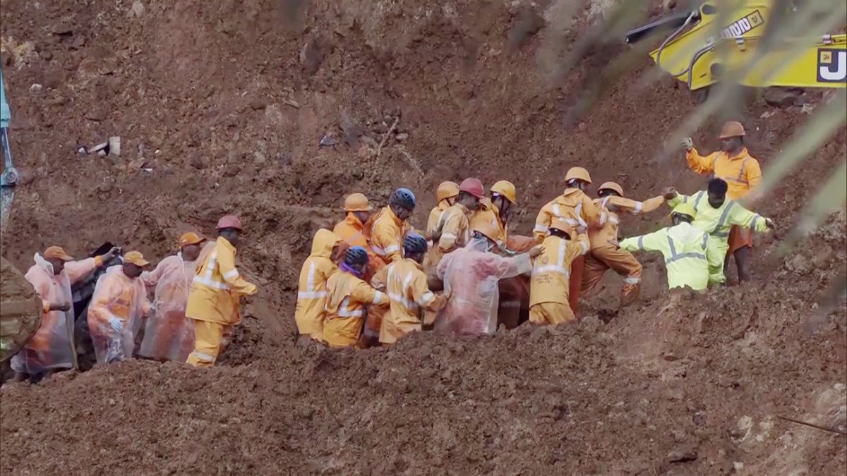 A body (unseen) gets retreived as the search and rescue operation continues…