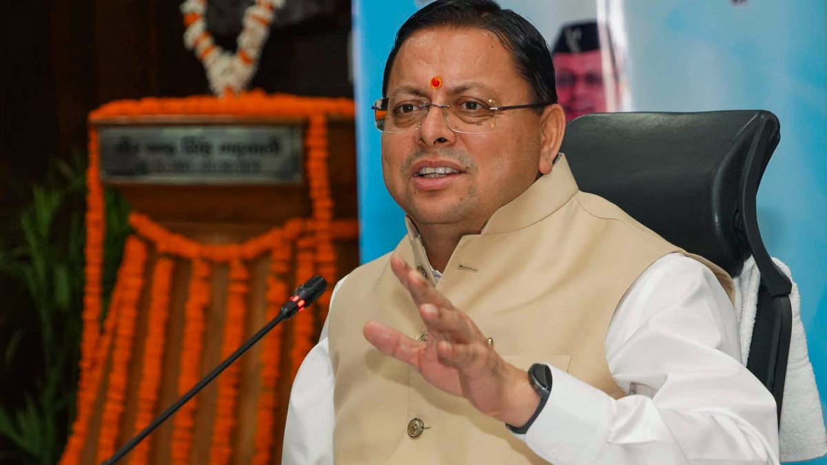 Uttarakhand Chief Minister Pushkar Singh Dhami during the 97th meeting of the…