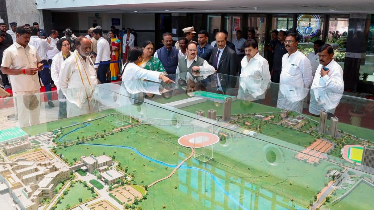 Union Health Minister Nadda reviews AIIMS Bibinagar progress