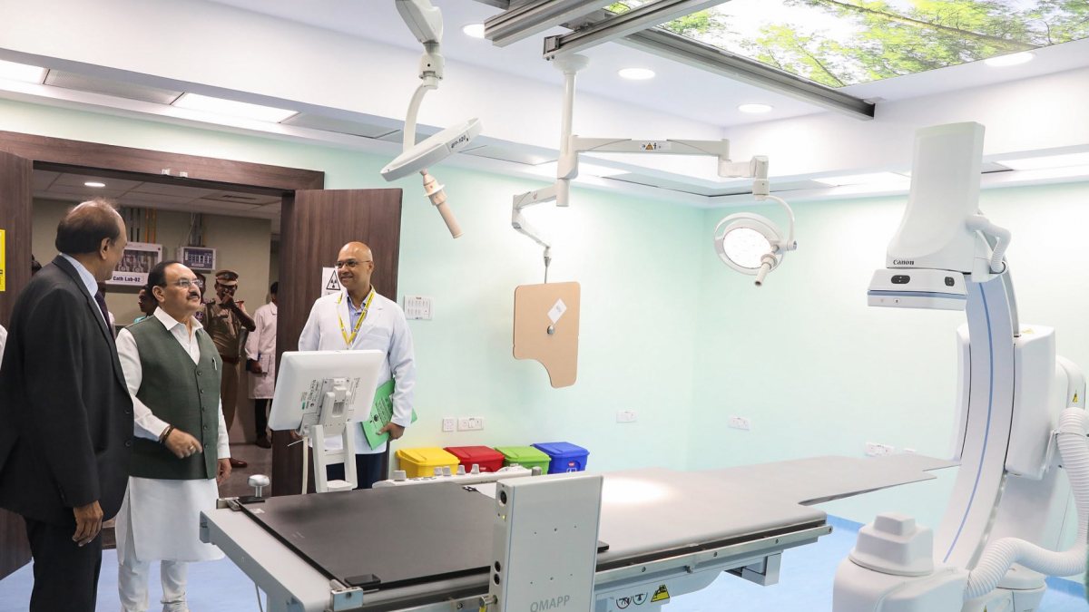 Union Minister of Health & Family Welfare Jagat Prakash Nadda during his visit…