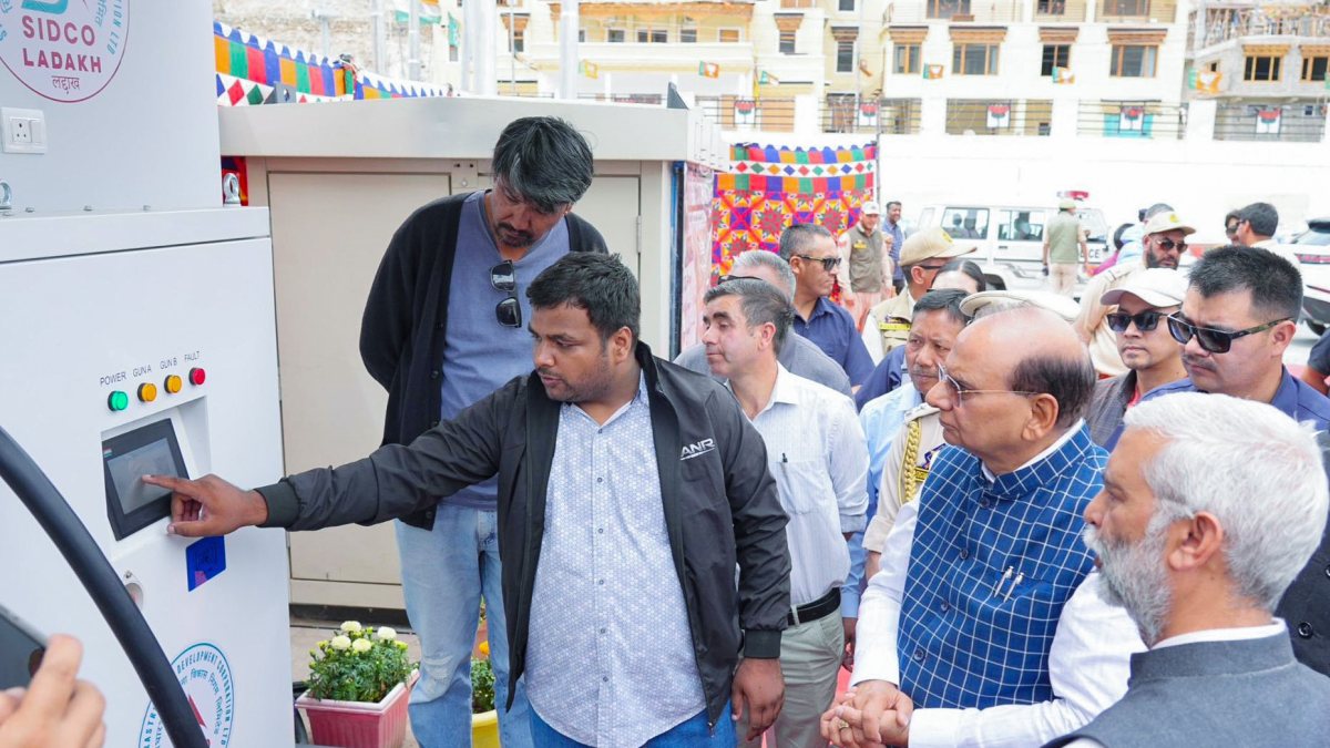 Ladakh LG inaugurates five EV charging stations in Leh