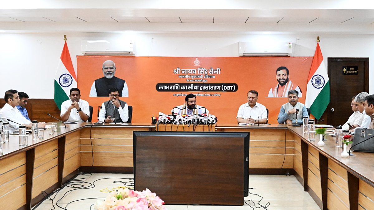 Haryana CM Saini transfers welfare benefits to 50 lakh families