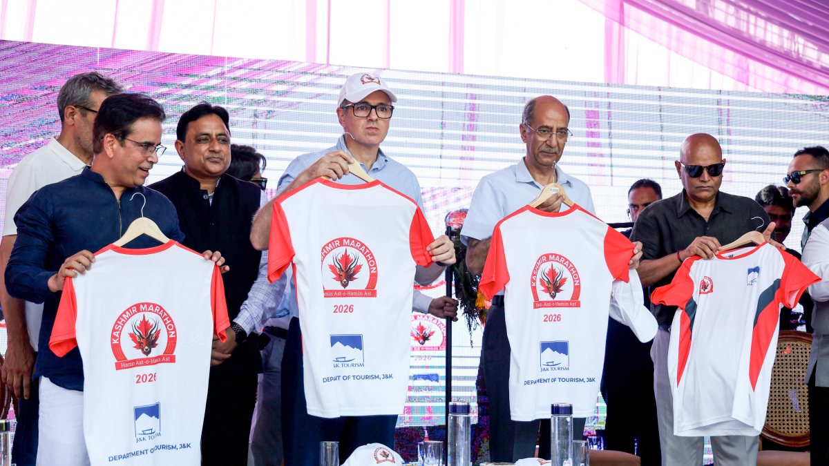 Omar Abdullah unveils Kashmir Marathon 2026 merchandise