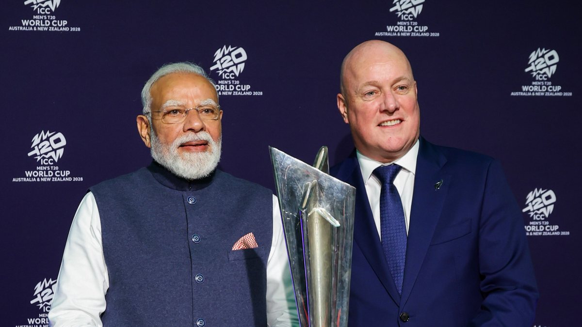 Prime Minister Narendra Modi with New Zealand Prime Minister Christopher Luxon…