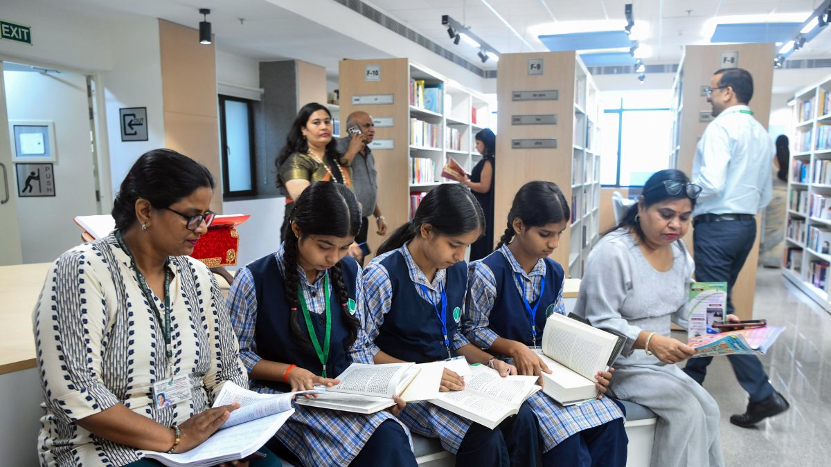 Students read at newly inaugurated JP Narayan Library in Delhi