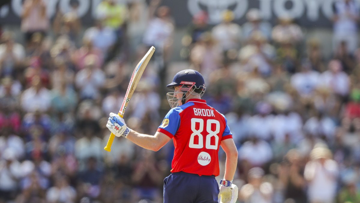 Harry Brook celebrates half-century in 5th T20I against India