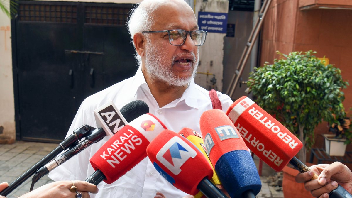 CPI(M) general secretary MA Baby arrives for central committee meeting in Delhi