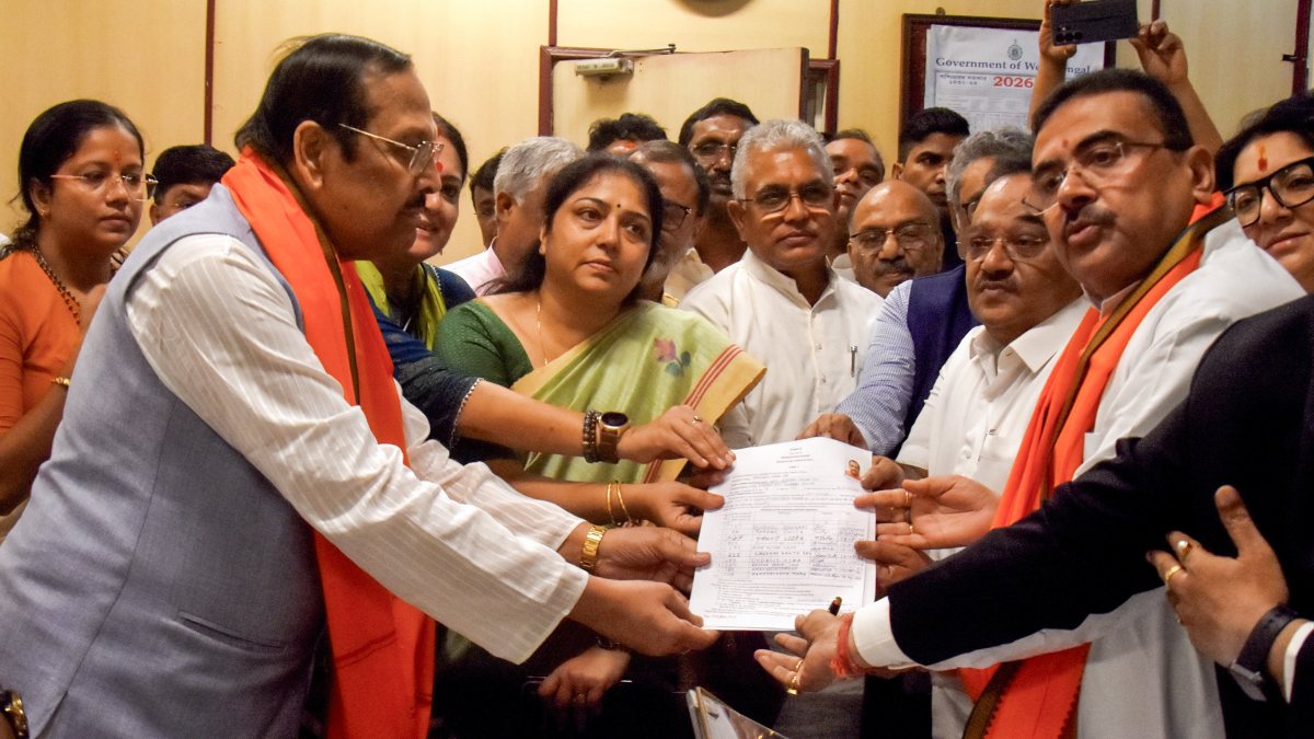 BJP candidate Subhendu Shekar Ray files Rajya Sabha nomination in Kolkata