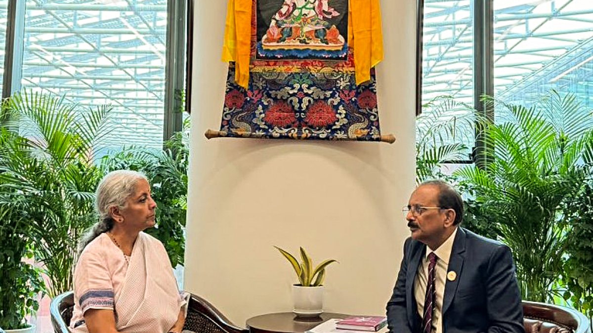SBI chairman meets finance minister Nirmala Sitharaman in New Delhi