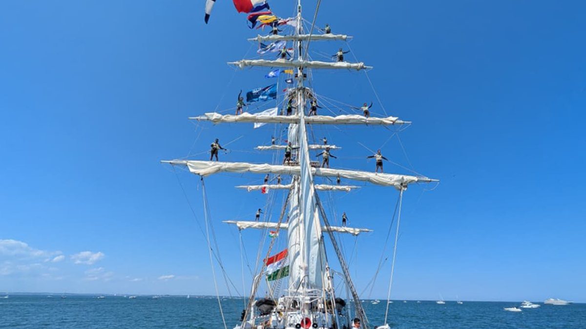Indian Navy's INS Sudarshini arrives in Boston for Sail Boston 2026