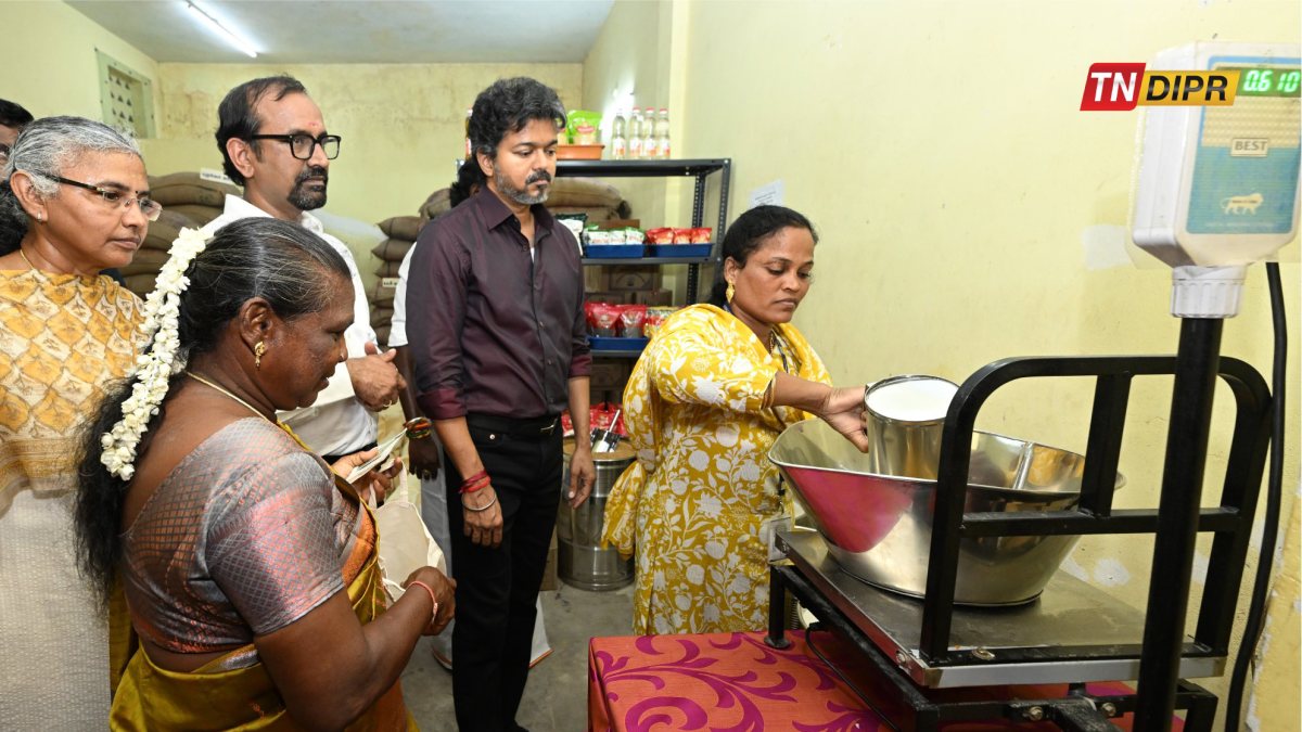 Tamil Nadu CM Vijay inspects fair price shop in Chennai