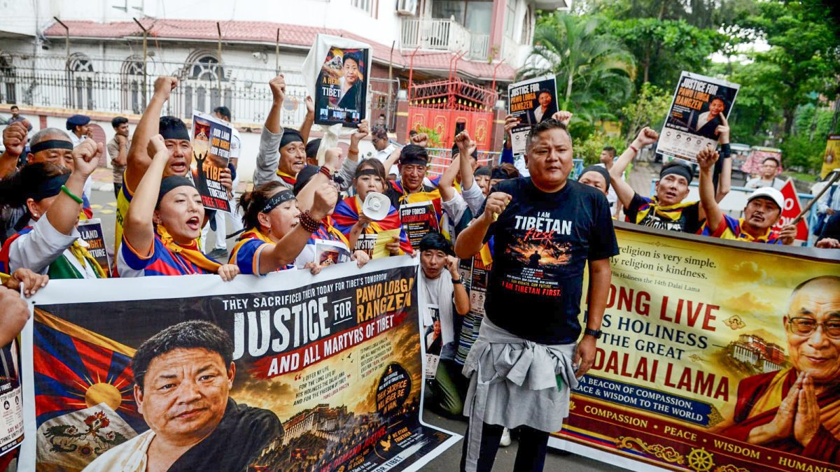 Tibetan community protests Chinese ethnic law in Kolkata