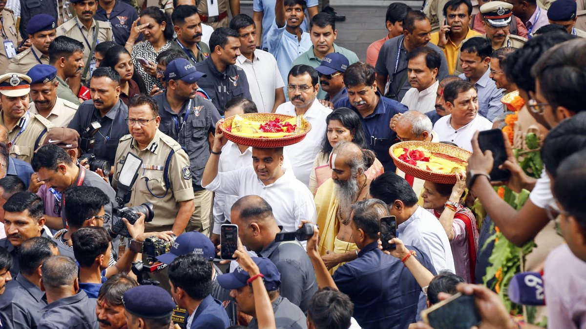 Gujarat Deputy CM Sanghavi prays at Jagannath Temple ahead of Rath Yatra