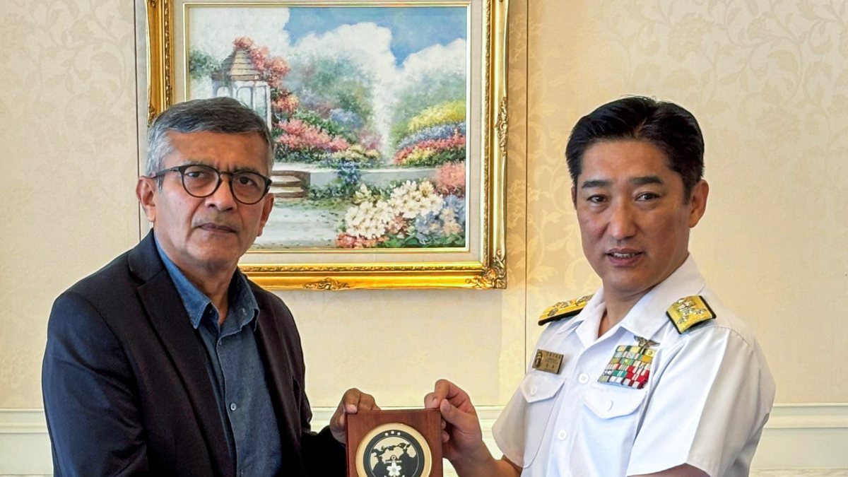 Defence secretary Rajesh Kumar Singh visits JMSDF Kure Naval Base