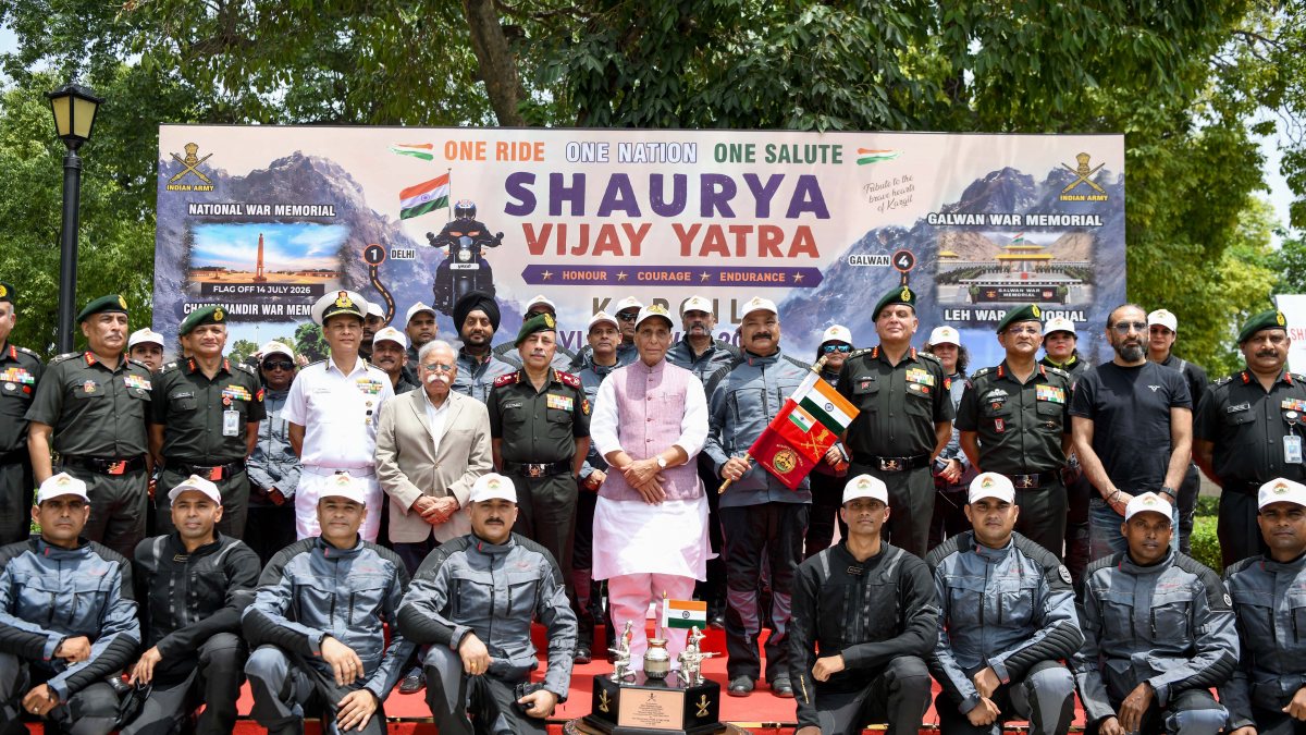 Rajnath Singh flags off Shaurya Vijay Yatra at Kargil Vijay Diwas 2026